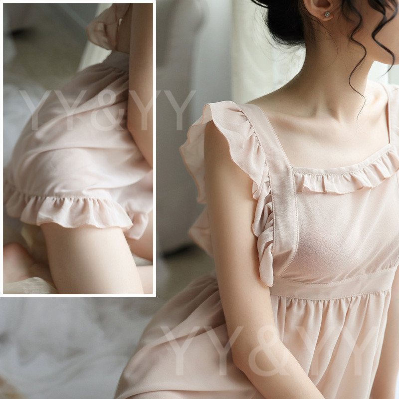 セクシー系可愛いフリルメイド服ワンピース