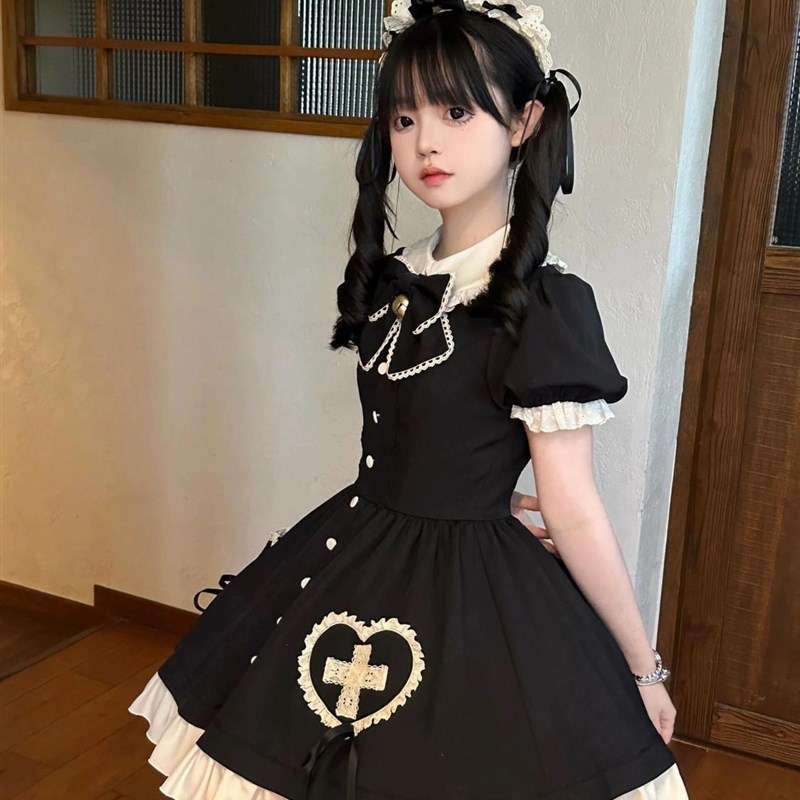 メイド服 フリルたっぷりメイド風ワンピース