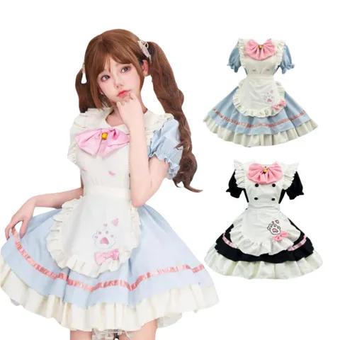 メイド服 ふんわりメイド風ロリータワンピース