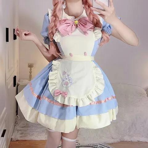 メイド服 ふんわりメイド風ロリータワンピース