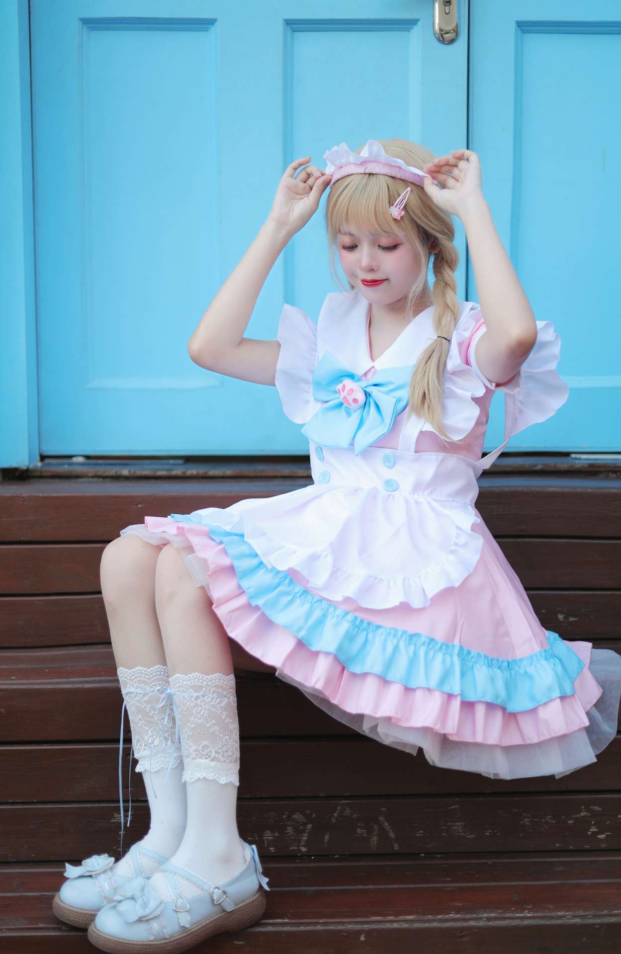 メイド服 ふんわりメイド風ロリータワンピース