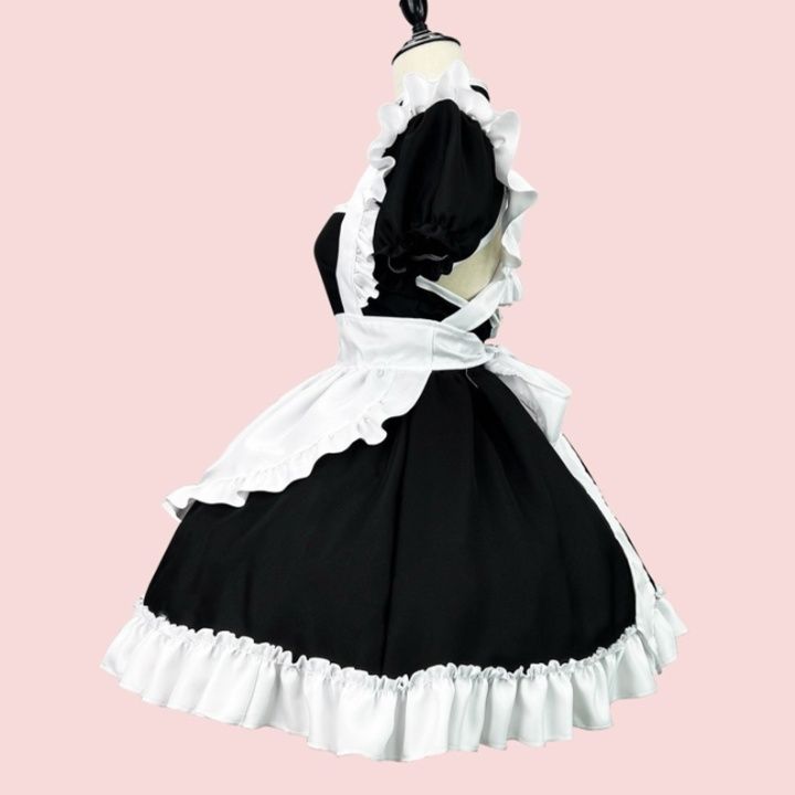 黒×白 クラシックメイド服 ワンピース コスプレ衣装