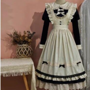 メイド服 ハロウィン限定 黒×白 クラシックメイド ワンピース