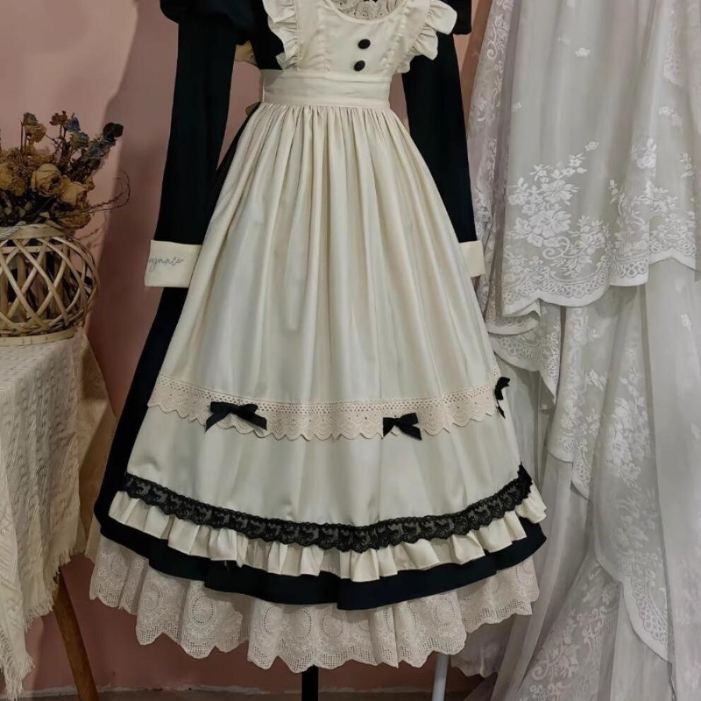 メイド服 ハロウィン限定 黒×白 クラシックメイド ワンピース