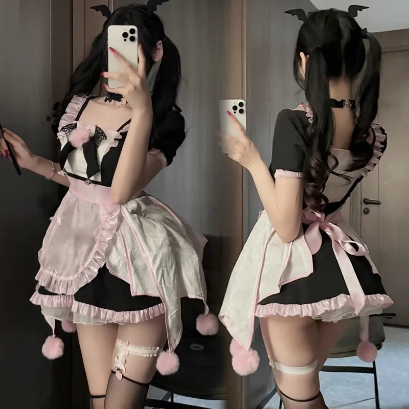 フリルたっぷりメイド服セット
