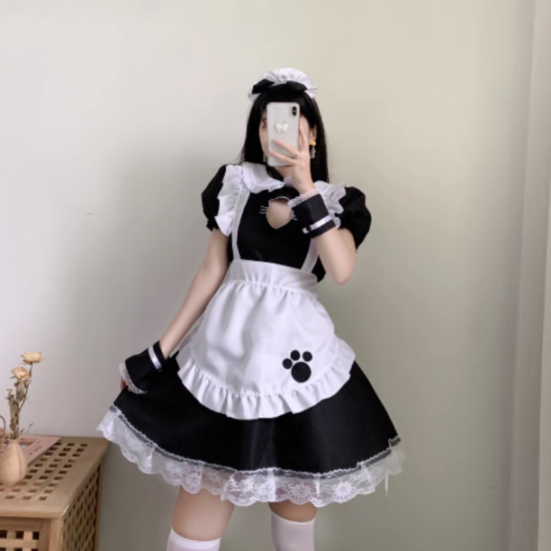 猫耳風メイド服セット