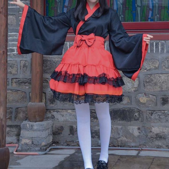 メイド服 和風メイド衣装 華麗なる舞台衣装