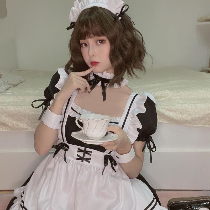 メイド服 華麗なフリル装飾メイド服セット