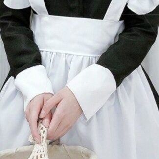 メイド服 クラシカルフリル付き長袖メイド服ワンピースセット