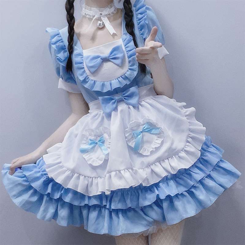 メイド服 ふんわりメイド風フリルワンピース