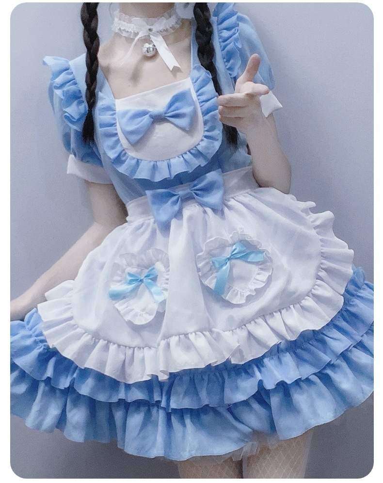 メイド服 ふんわりフリルメイド風ドレス