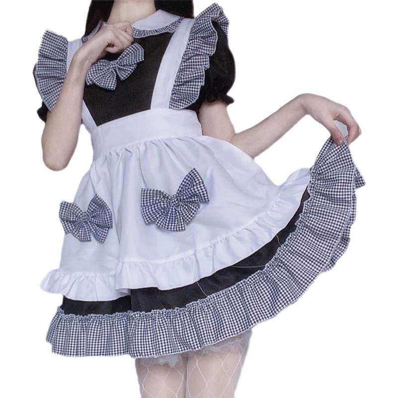 メイド服 フリルたっぷりメイド風ワンピース