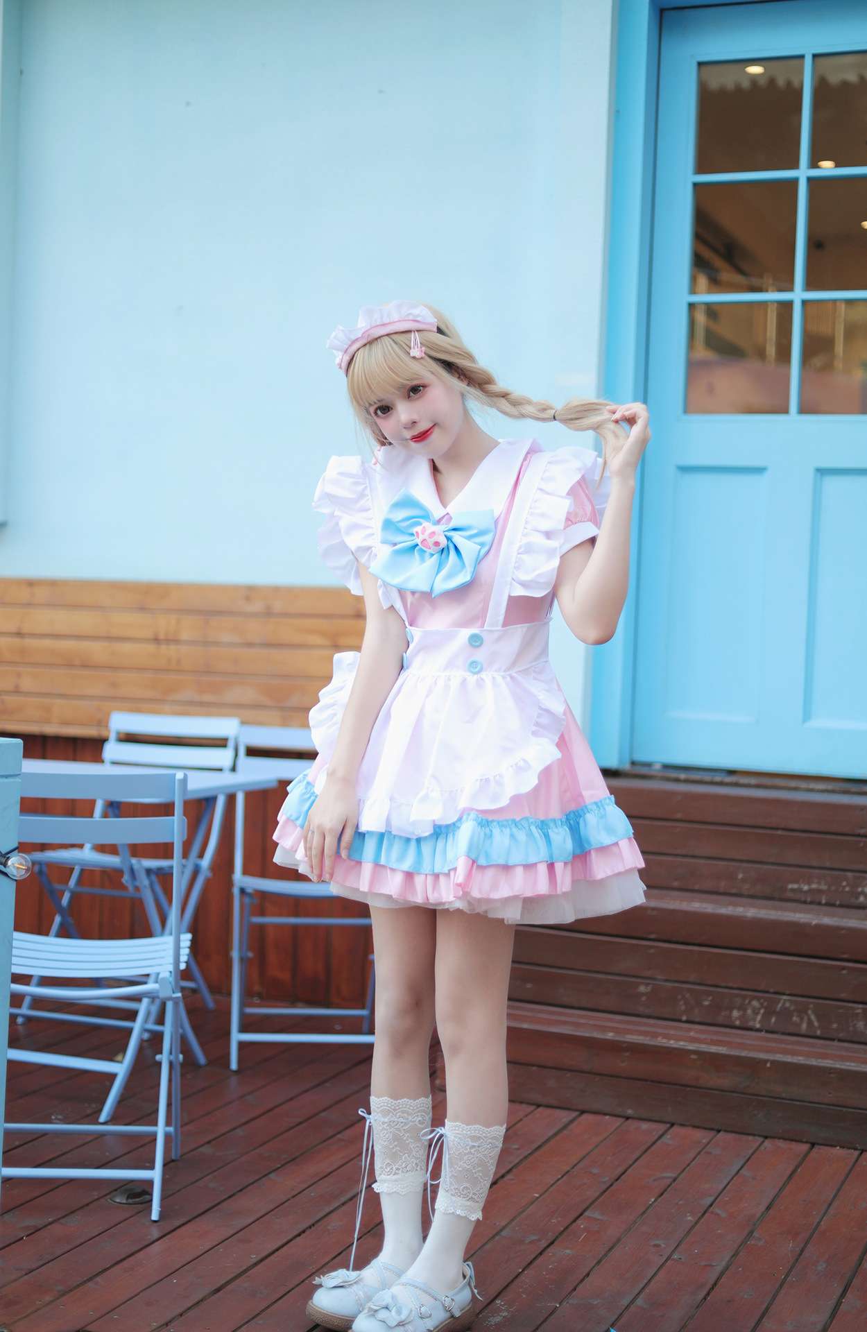 メイド服 ふんわりメイド風ロリータワンピース