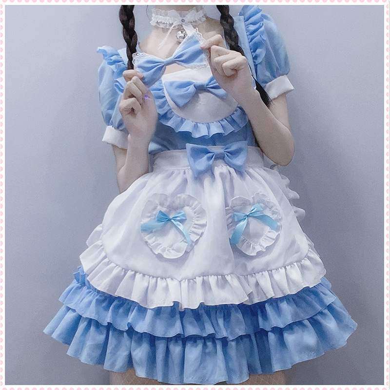 メイド服 ふんわりメイド風ロリータワンピース