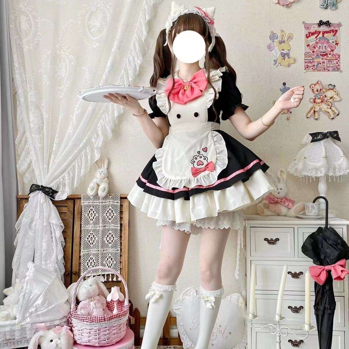 メイド服 ふんわりメイド風ワンピース