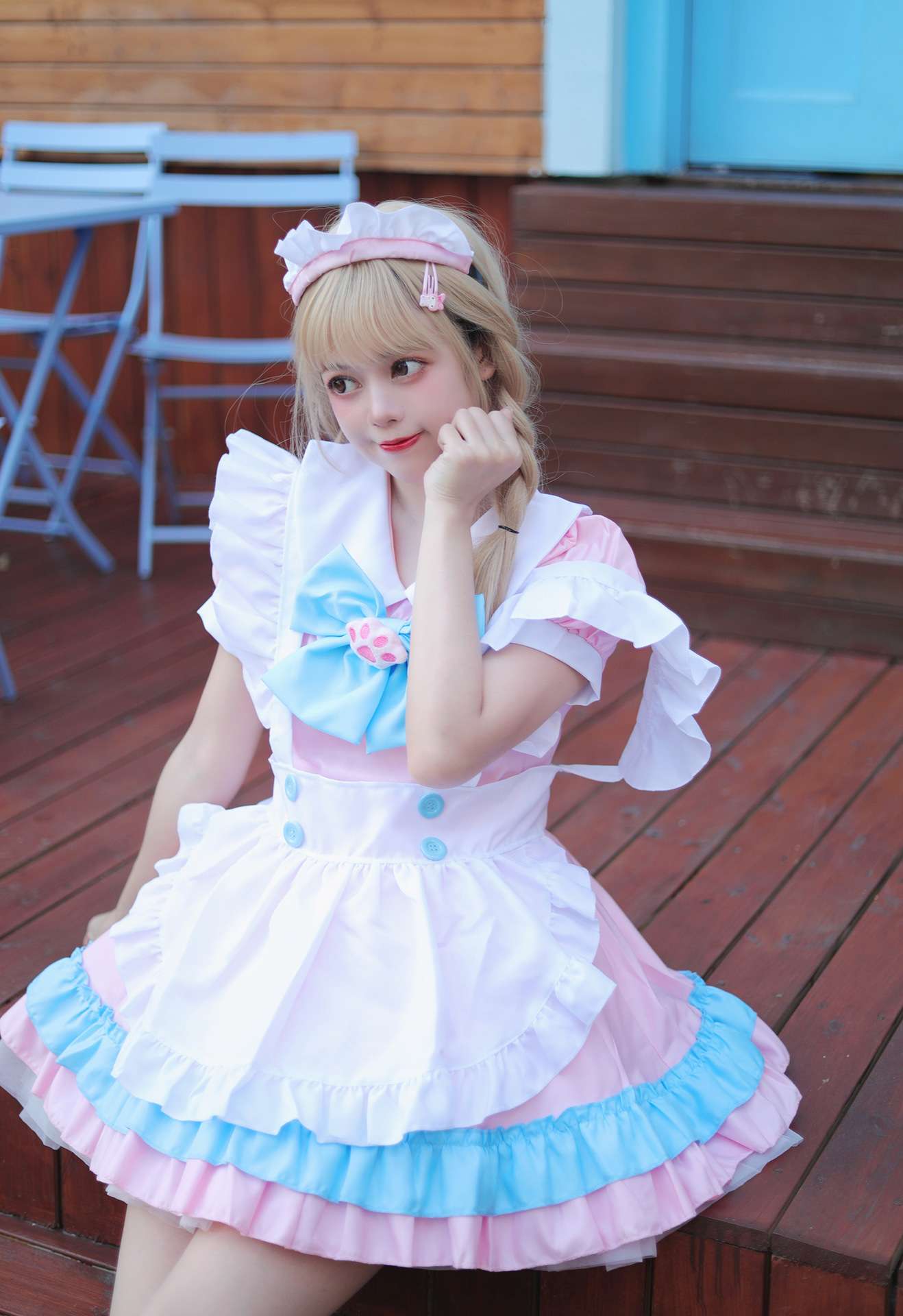 メイド服 ふんわりメイド風ロリータワンピース