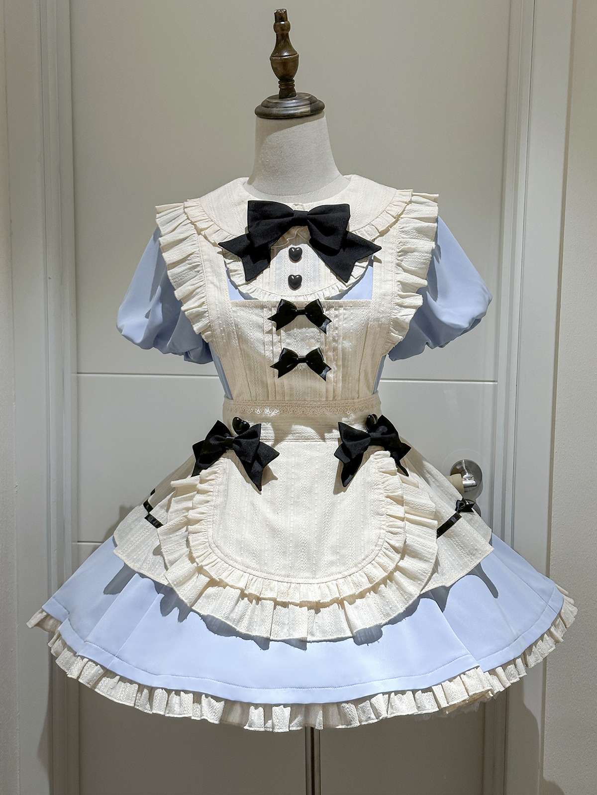 メイド服 リボン飾りメイド風ワンピース