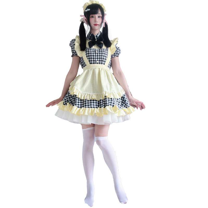 メイド服 フリルたっぷりメイド風ワンピース