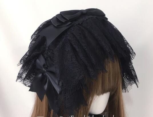 メイド服 白レース姫様風カチューシャ その他手作り髪飾り