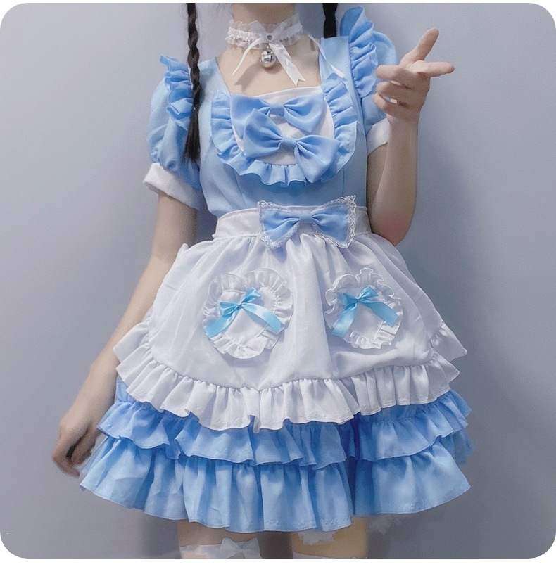 メイド服 ふんわりフリルメイド風ドレス