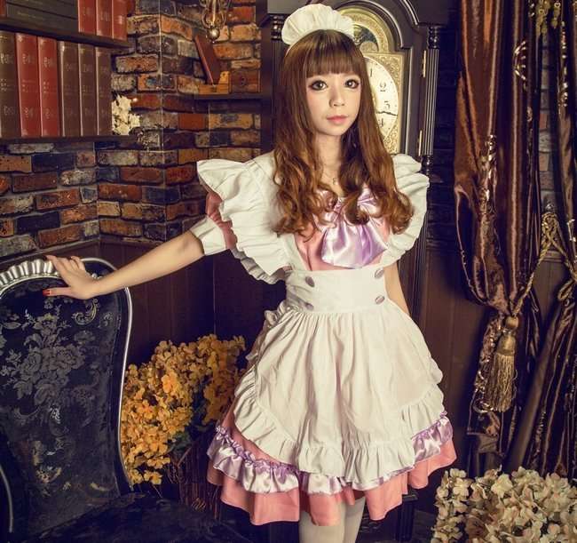 メイド服 ふんわりメイド風ワンピース