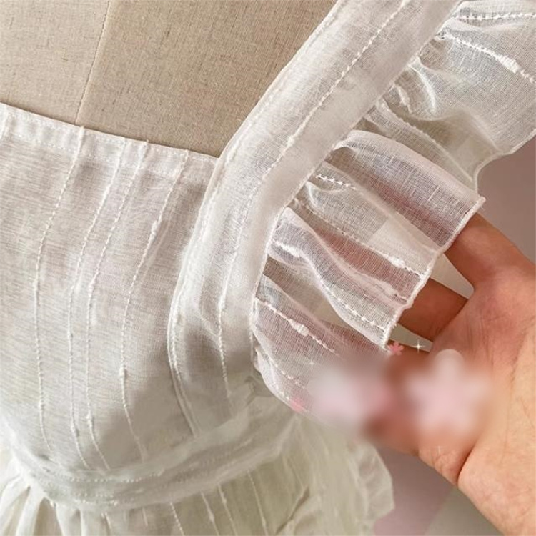 メイド服 白色メイド風エプロン フリル装飾 その他仕事用