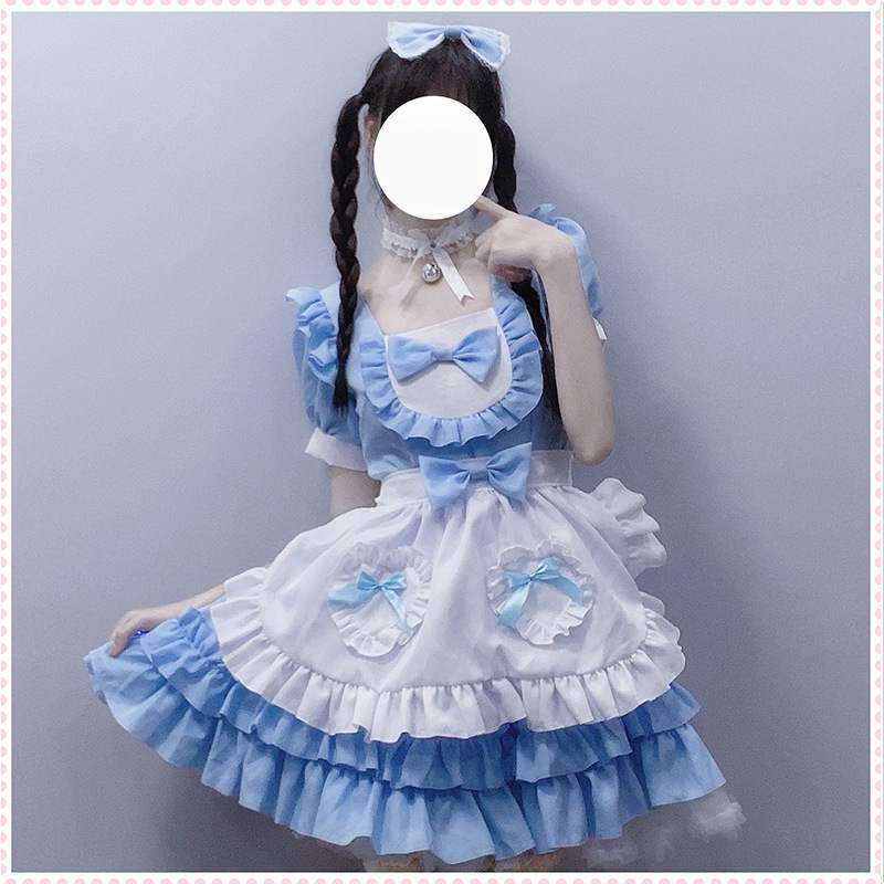 メイド服 ふんわりメイド風ロリータワンピース