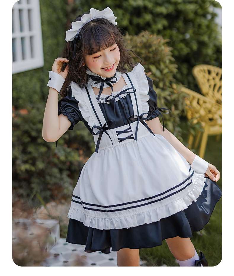 ふんわりメイド服ワンピース