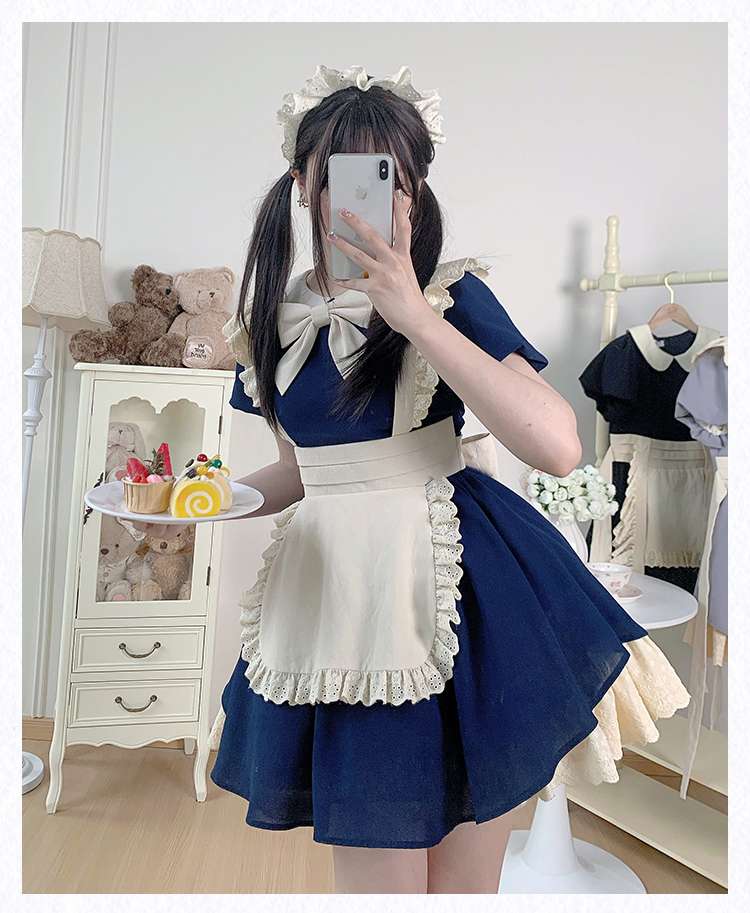 ふんわりリボンメイド服