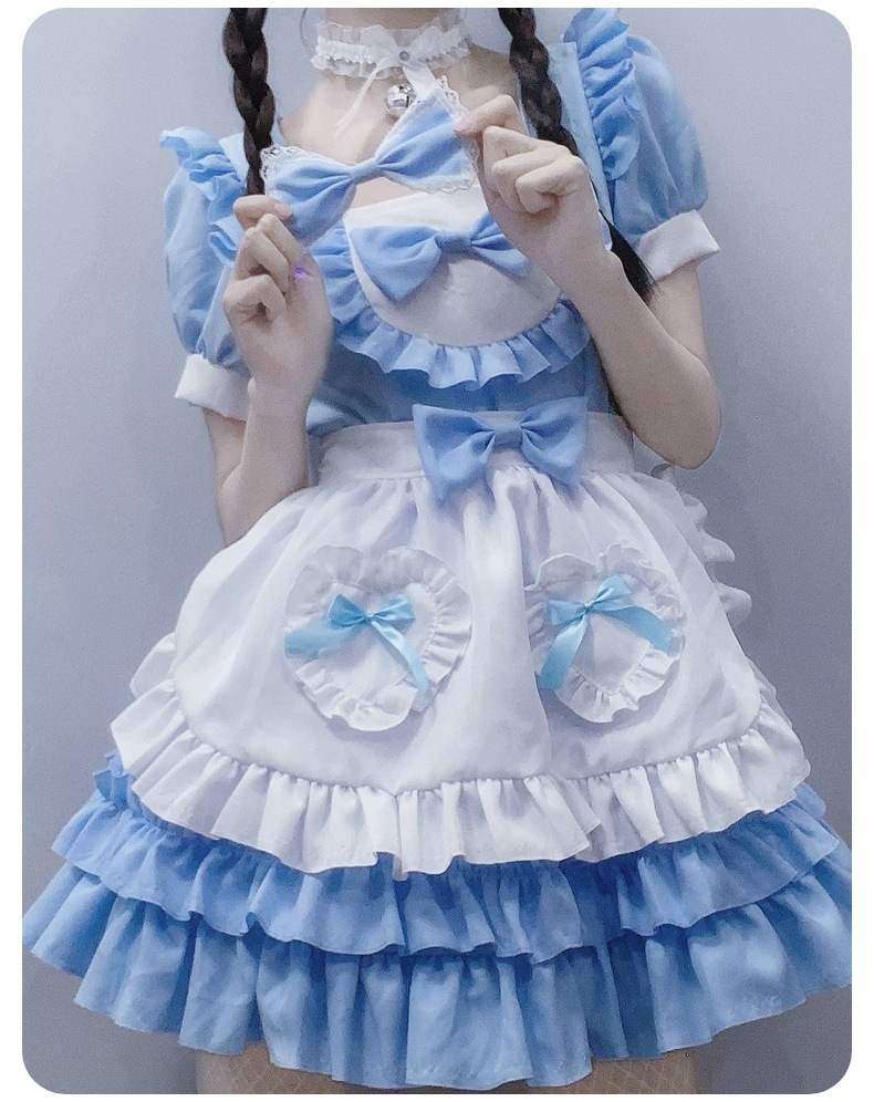 メイド服 ふんわりメイド風ロリータワンピース