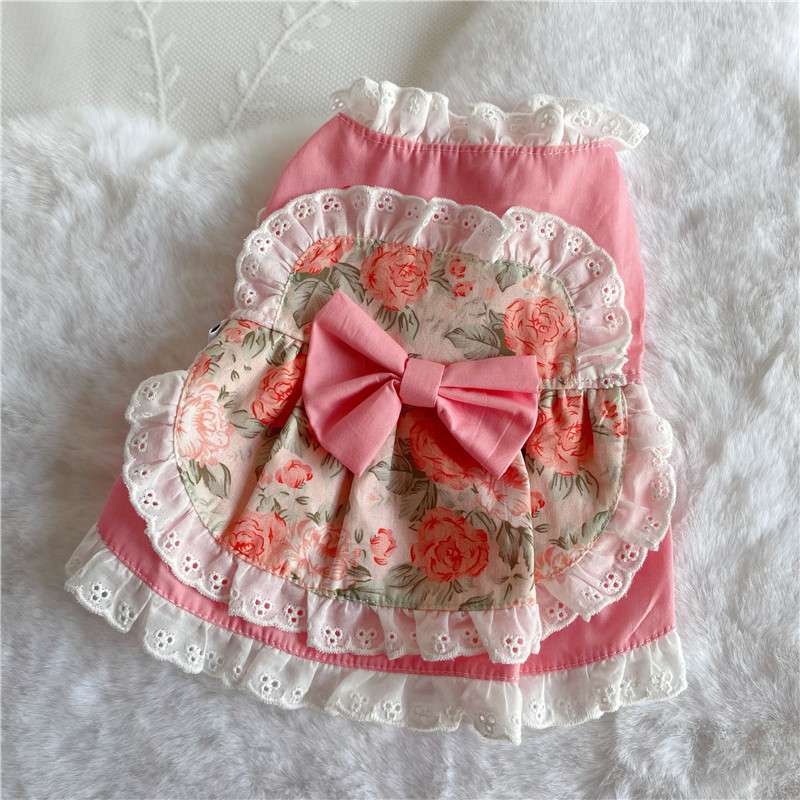 メイド服 猫用フリルメイドワンピース