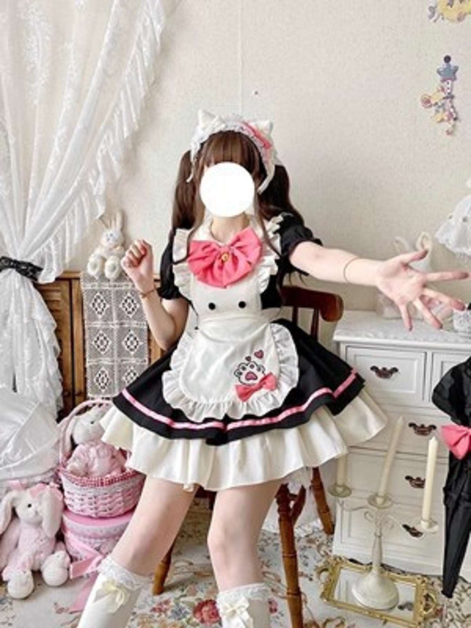 メイド服 ふんわりメイド風ワンピース