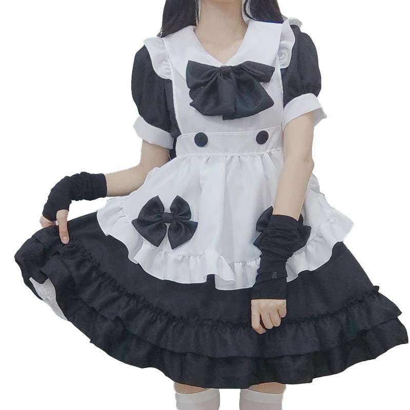 ふんわりフリルのメイド服