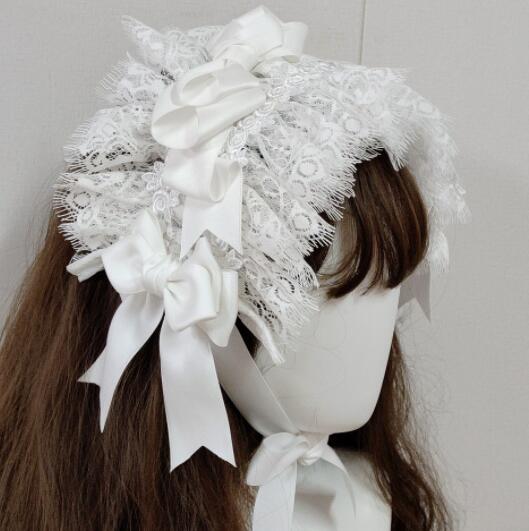 メイド服 白レース姫様風カチューシャ その他手作り髪飾り