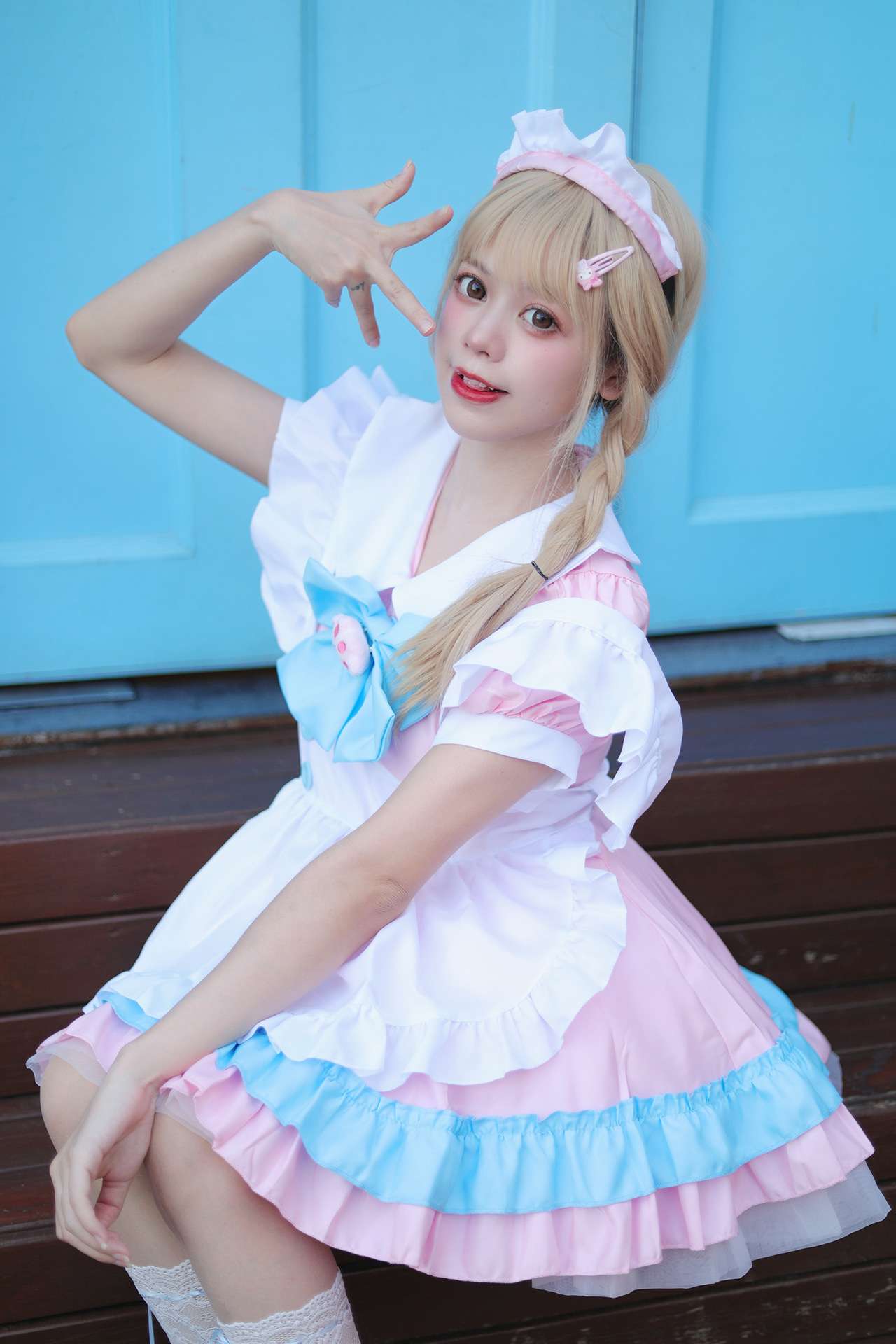 メイド服 ふんわりメイド風ロリータワンピース