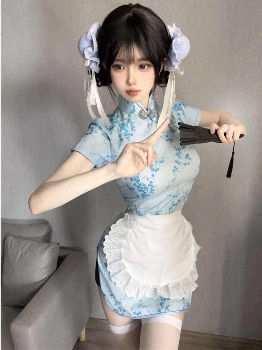 優雅な華やぎチャイナドレス風メイド服