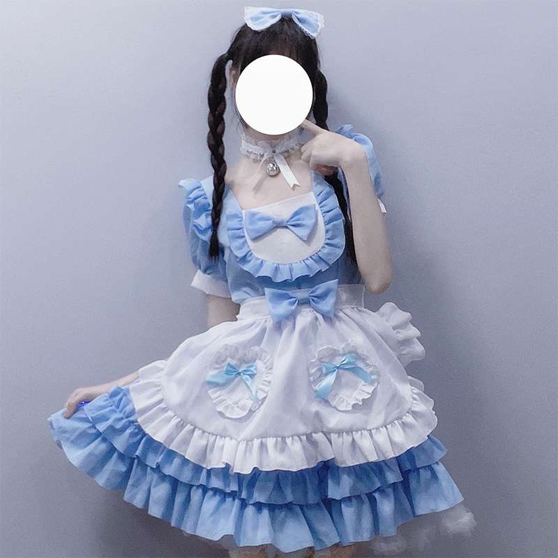 メイド服 ふんわりメイド風フリルワンピース