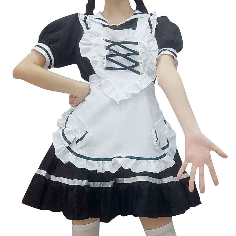 フリルたっぷりメイド服セット