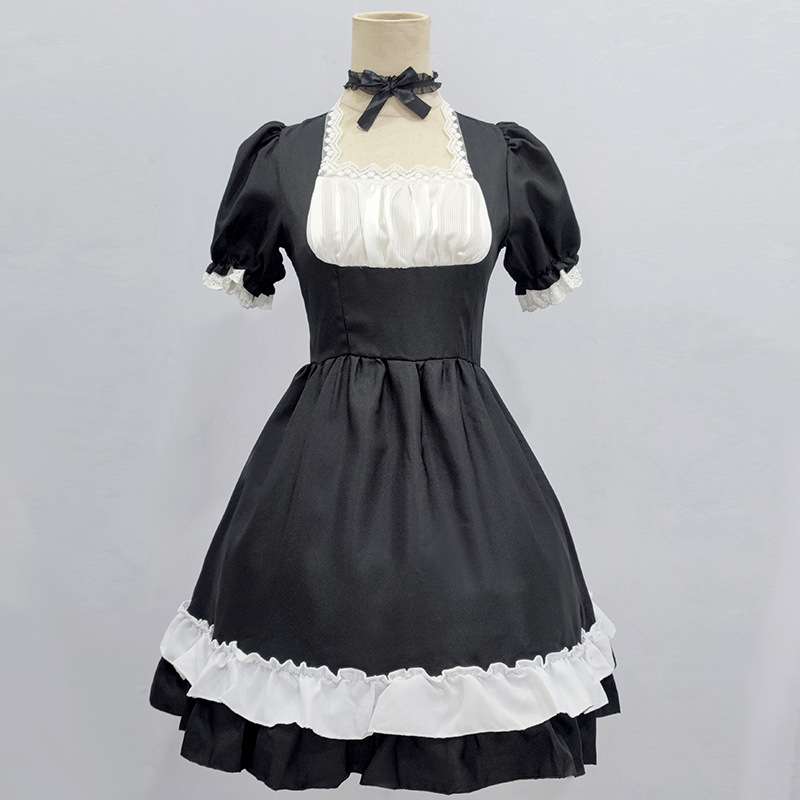 ふんわりフリルメイド服セット