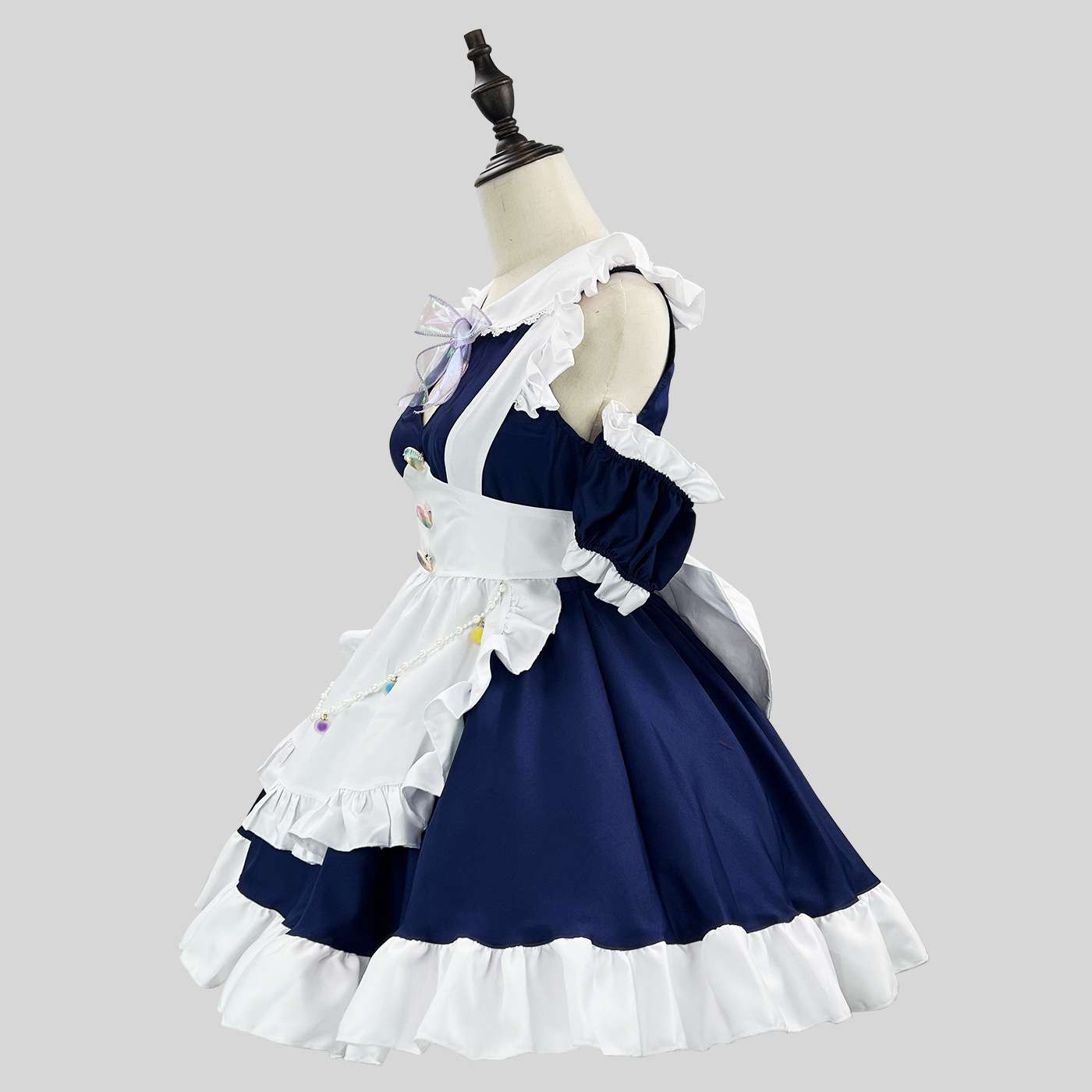 フリルたっぷりメイド服ワンピース