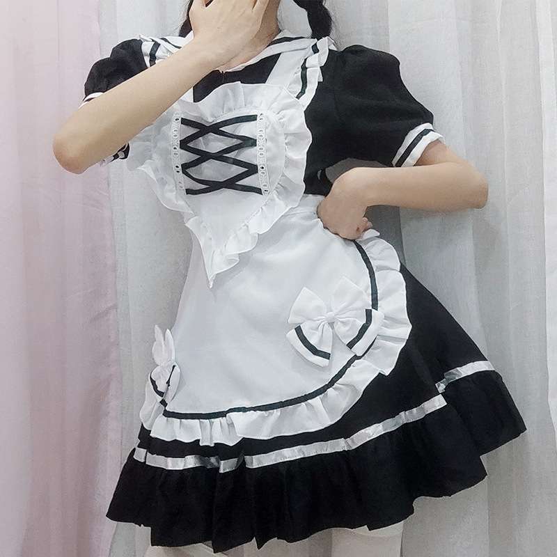 フリルたっぷりメイド服セット