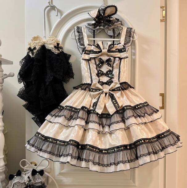 【新作】白×黒チェック リボン付き 豪華メイド服 ハロウィン衣装