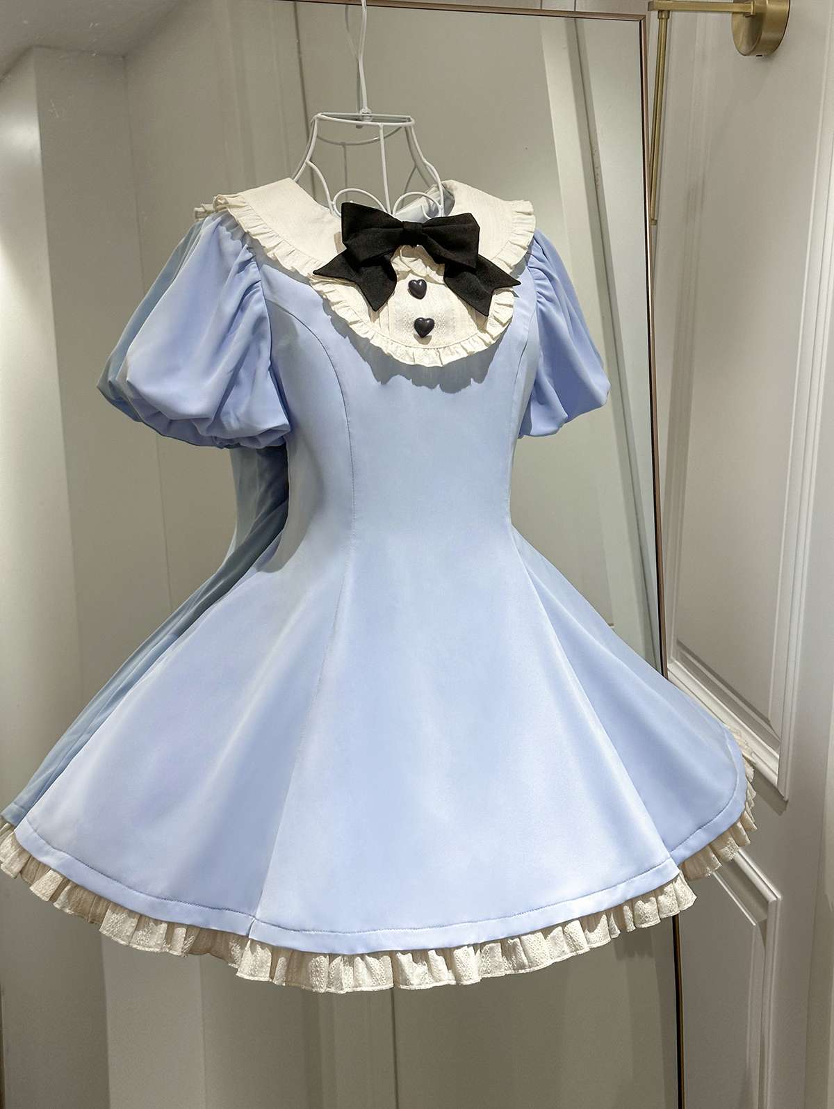 メイド服 リボン飾りメイド風ワンピース