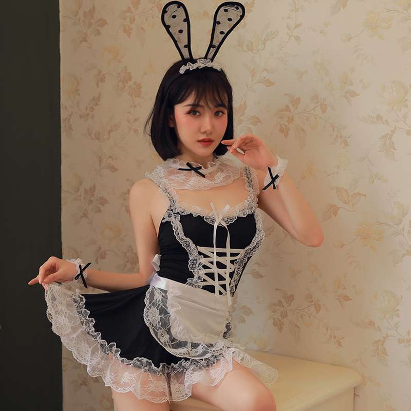 メイド服 レース装飾メイド風コスチューム