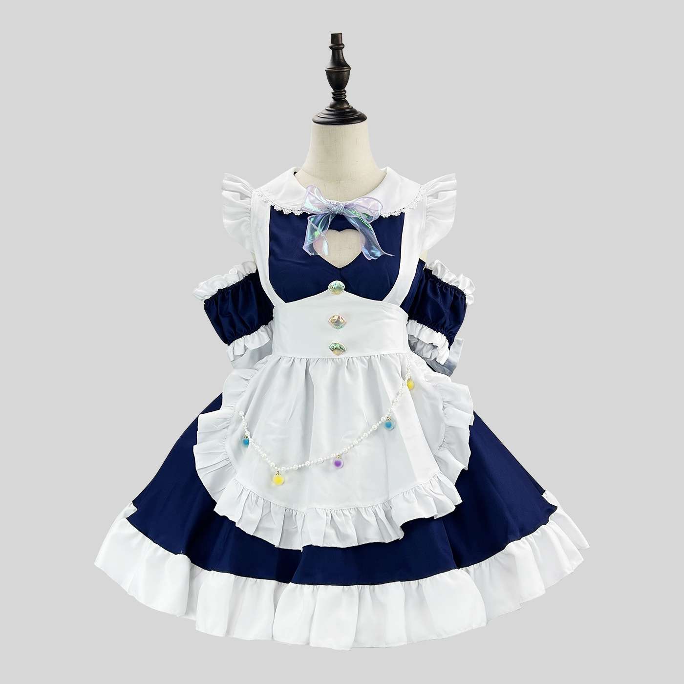 フリルたっぷりメイド服ワンピース