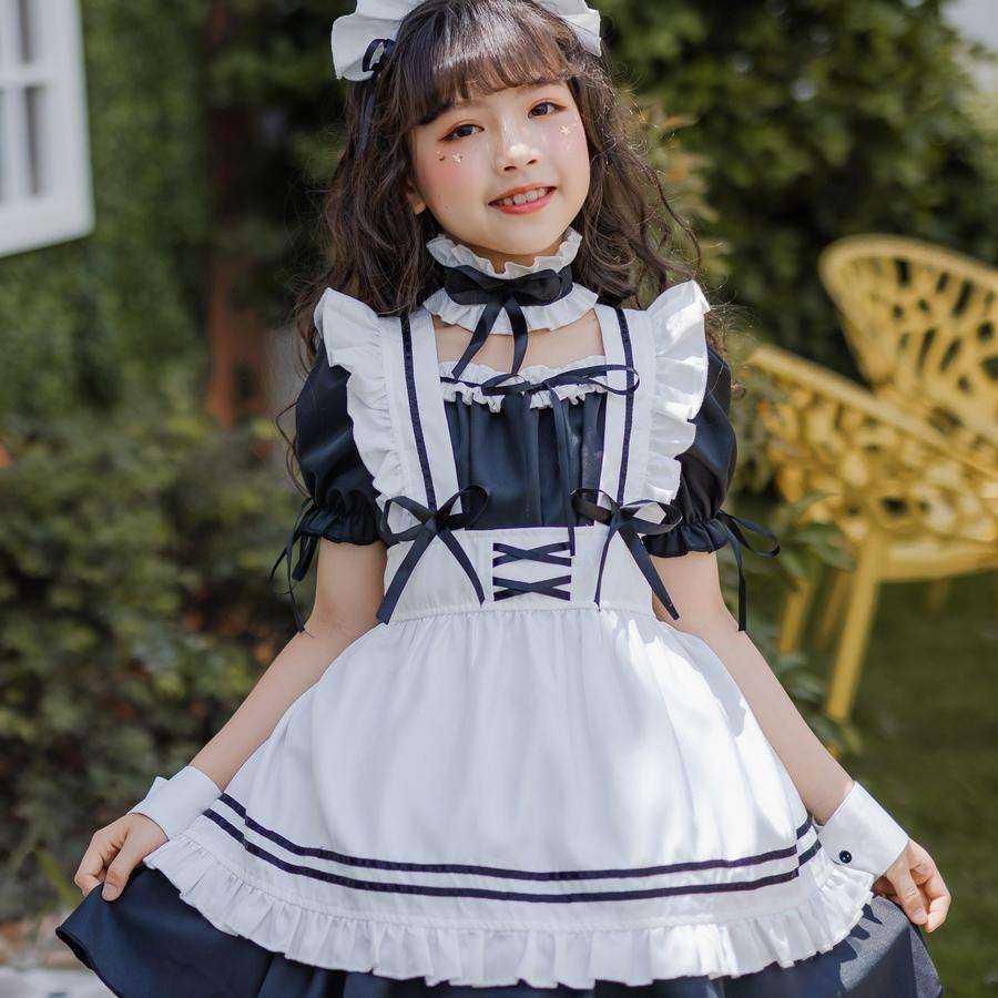 ふんわりメイド服ワンピース