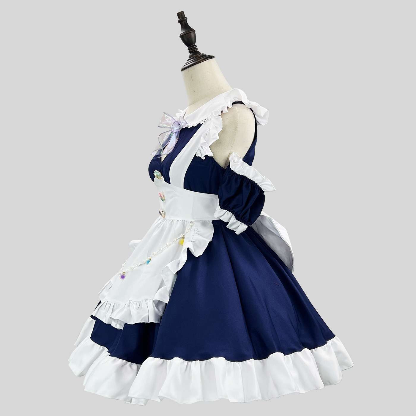 メイド服 フリルたっぷりメイド風ワンピース