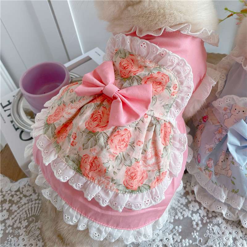 メイド服 猫用フリルメイドワンピース