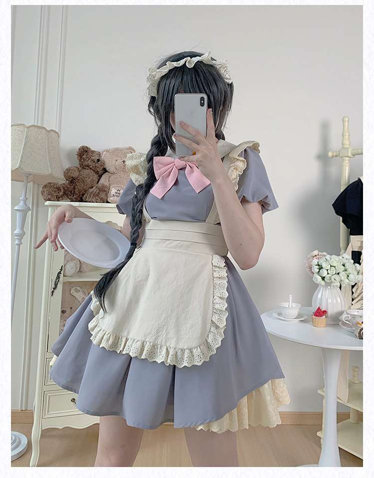 ふんわりリボンメイド服