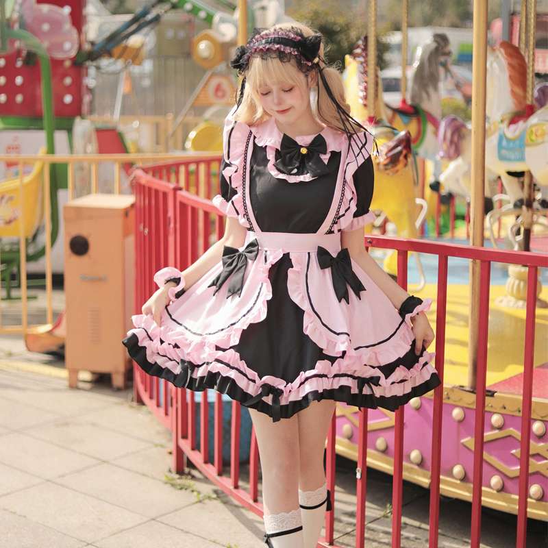 メイド服 ふんわりメイド風ロリータワンピース